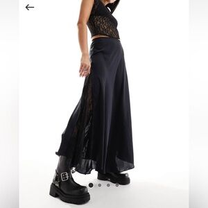 Free People Make You Mine Half Slip Lace Maxi Skirt
